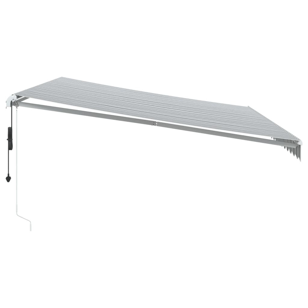 Automatic Retractable Awning Anthracite&White