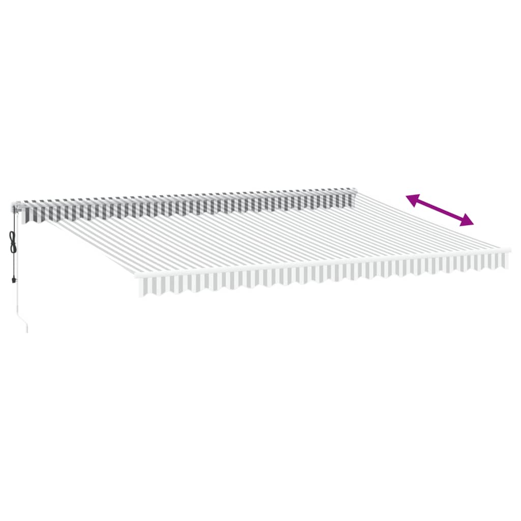 Automatic Retractable Awning Anthracite&White