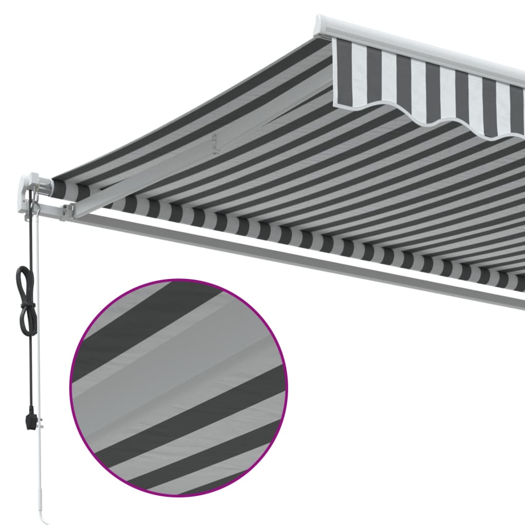 Automatic Retractable Awning Anthracite&White
