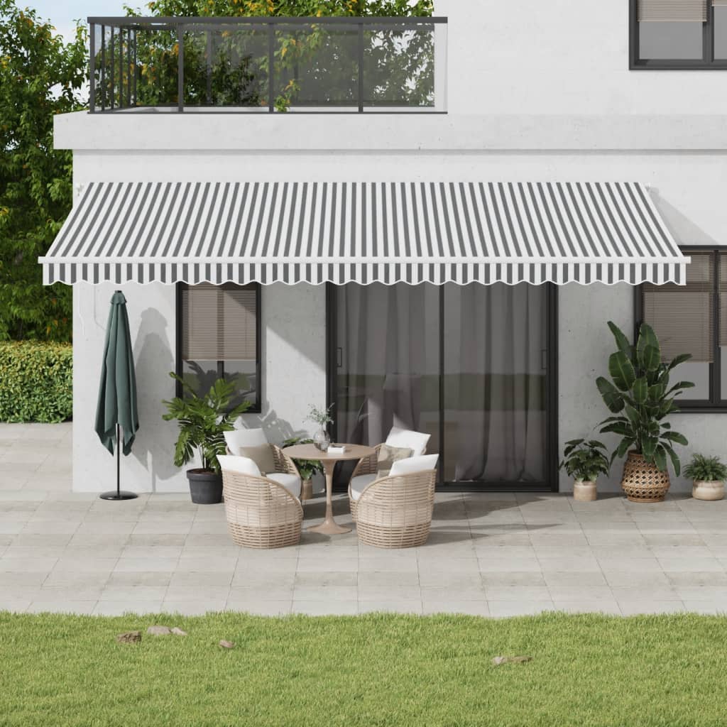 Manual Retractable Awning With Led