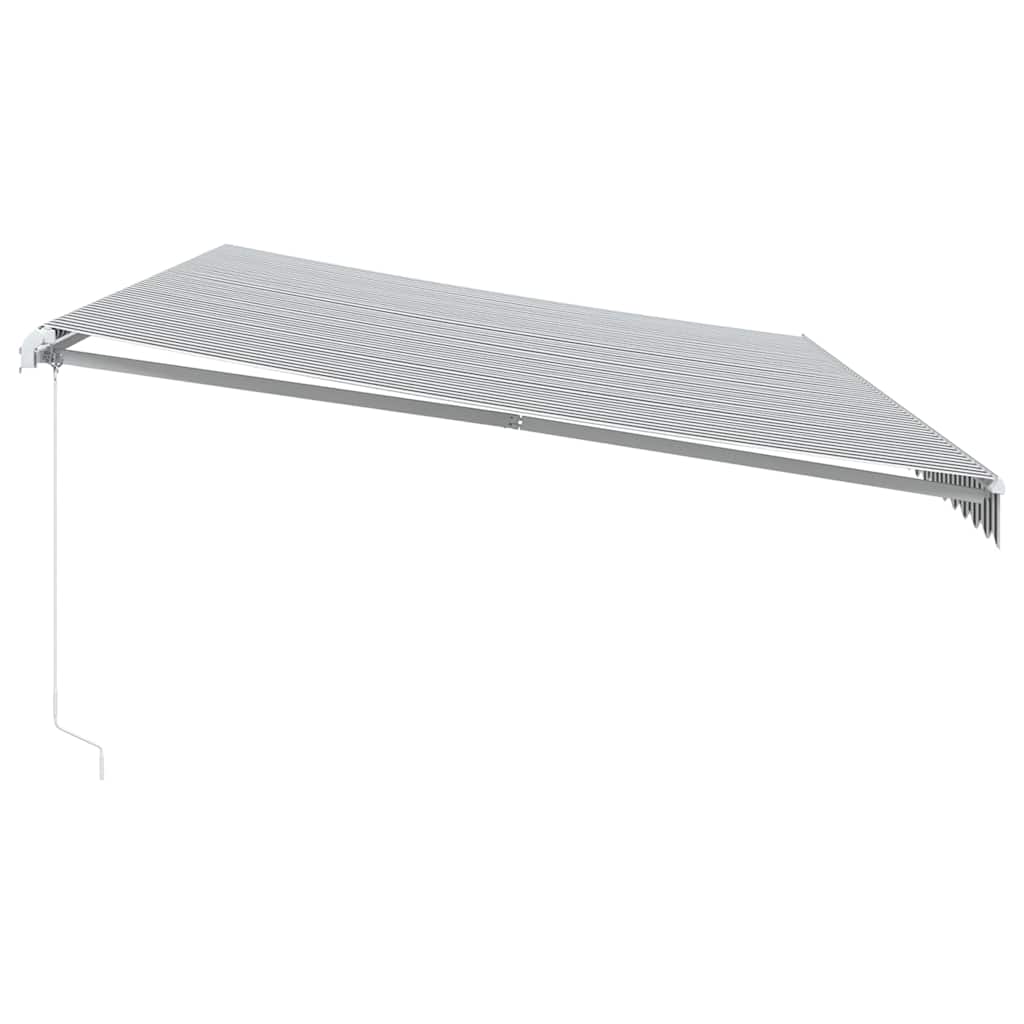Manual Retractable Awning Anthracite&White 600X300 Cm