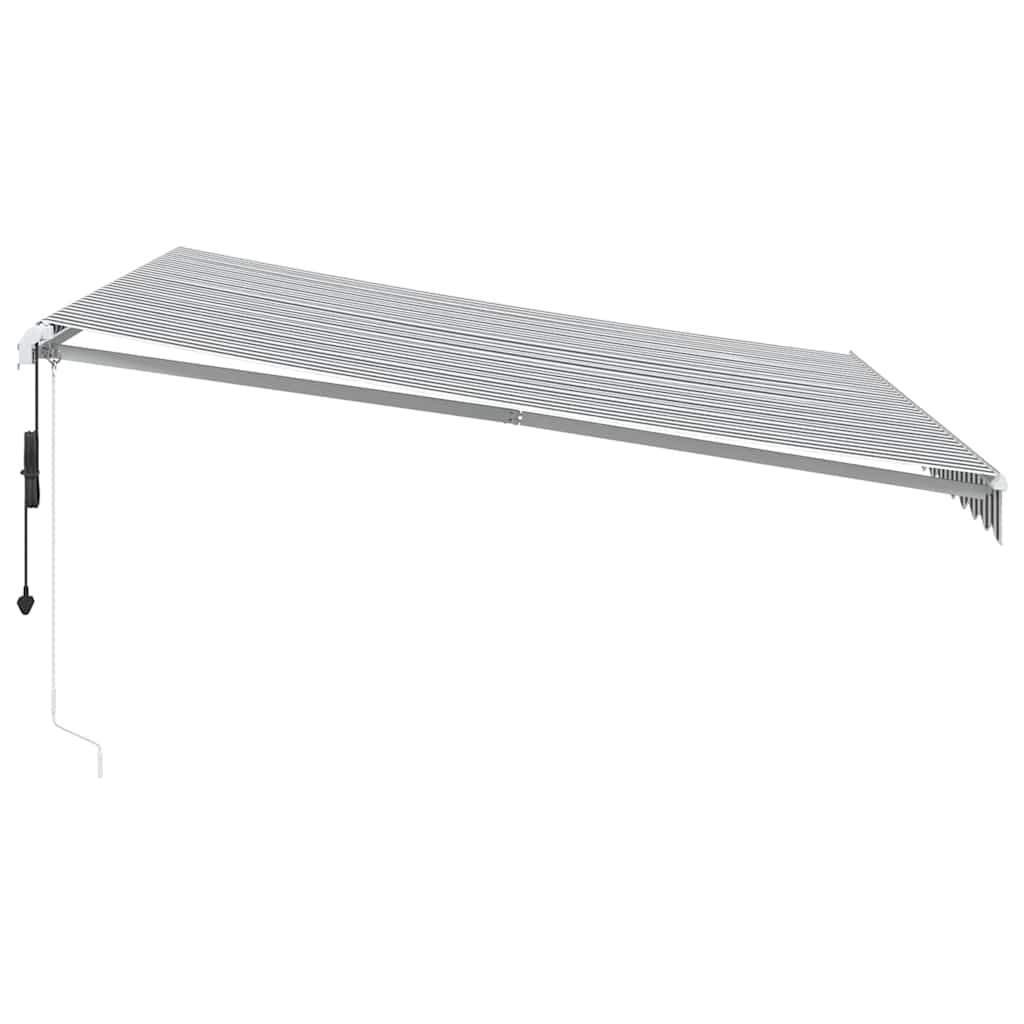 Automatic Retractable Awning Anthracite&White 400X300 Cm