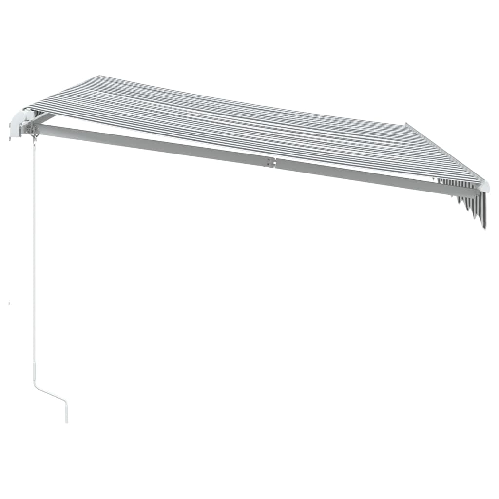 Manual Retractable Awning Anthracite&White 300X250 Cm