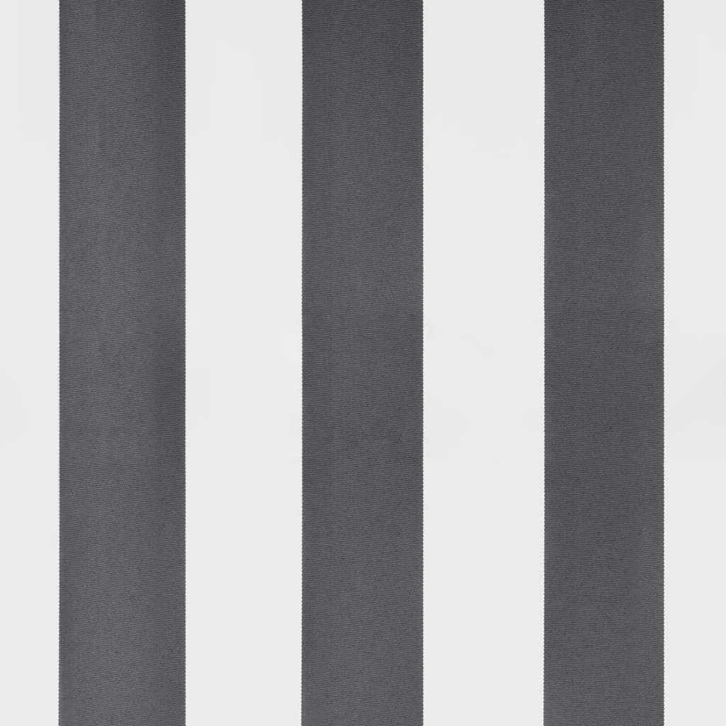 Retractable Awning Anthracite And White 5X3 M Fabric&Aluminium