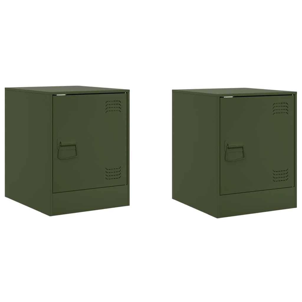 Bedside Cabinets 2 Pcs 34.5X39X44 Cm Steel