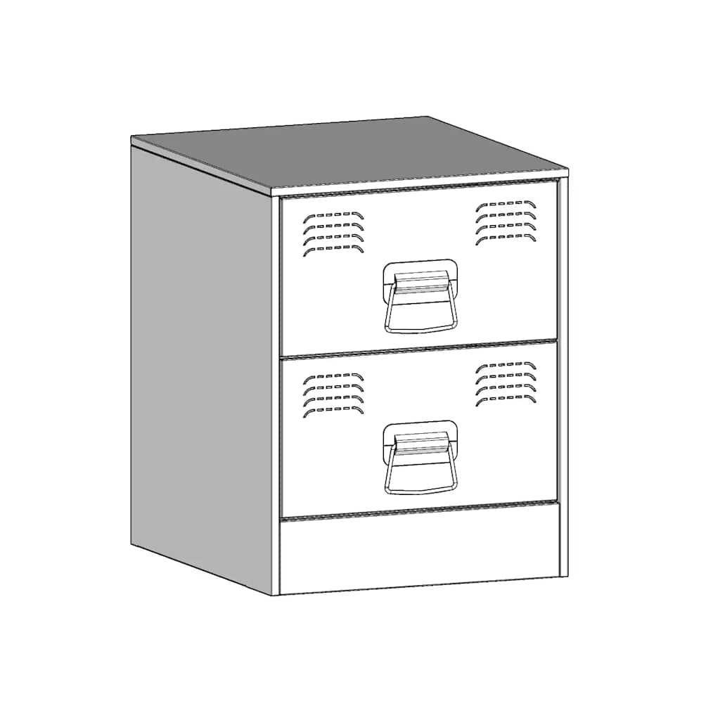 Bedside Cabinet 34.5X39X44 Cm Steel