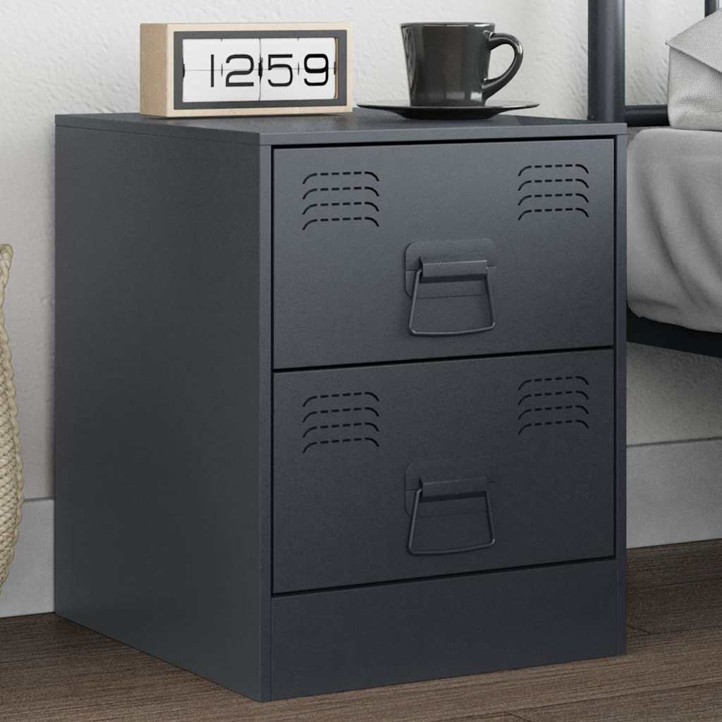 Bedside Cabinet 34.5X39X44 Cm Steel