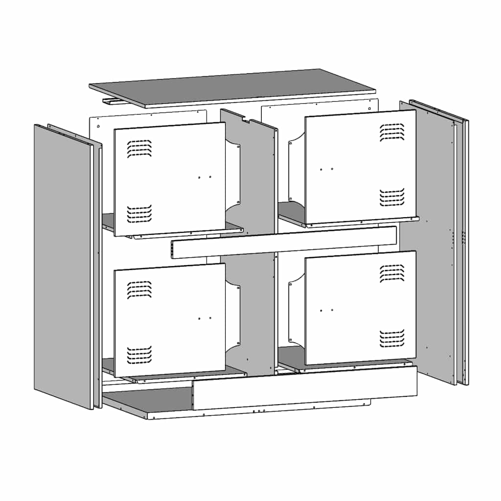 Sideboard 67X39X73 Cm Steel