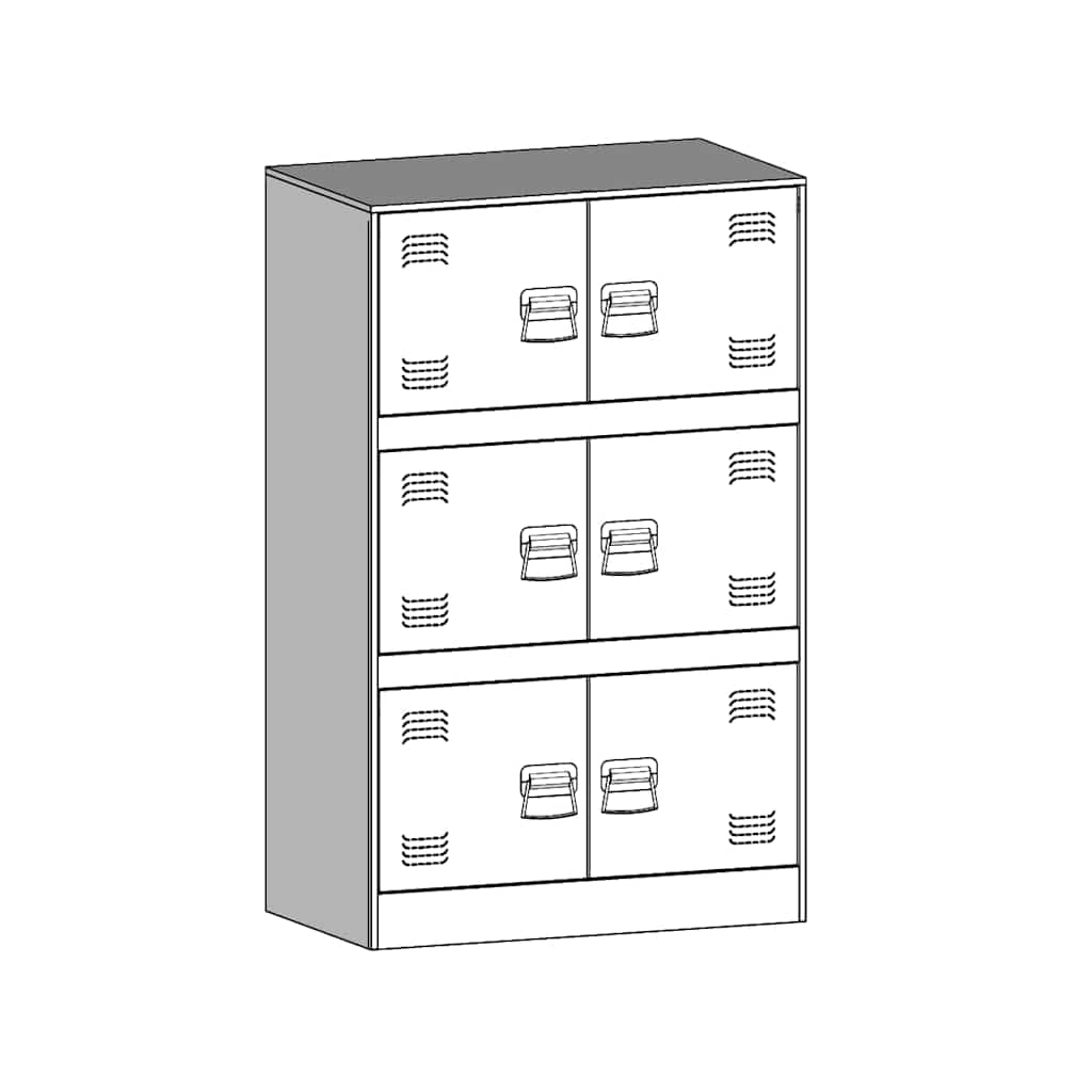 Sideboard 67X39X107 Cm Steel