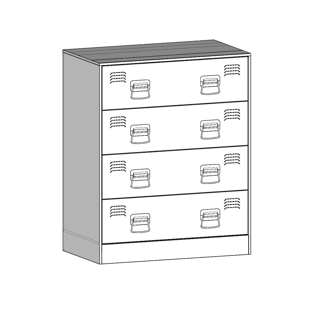 Sideboard 67X39X83 Cm Steel