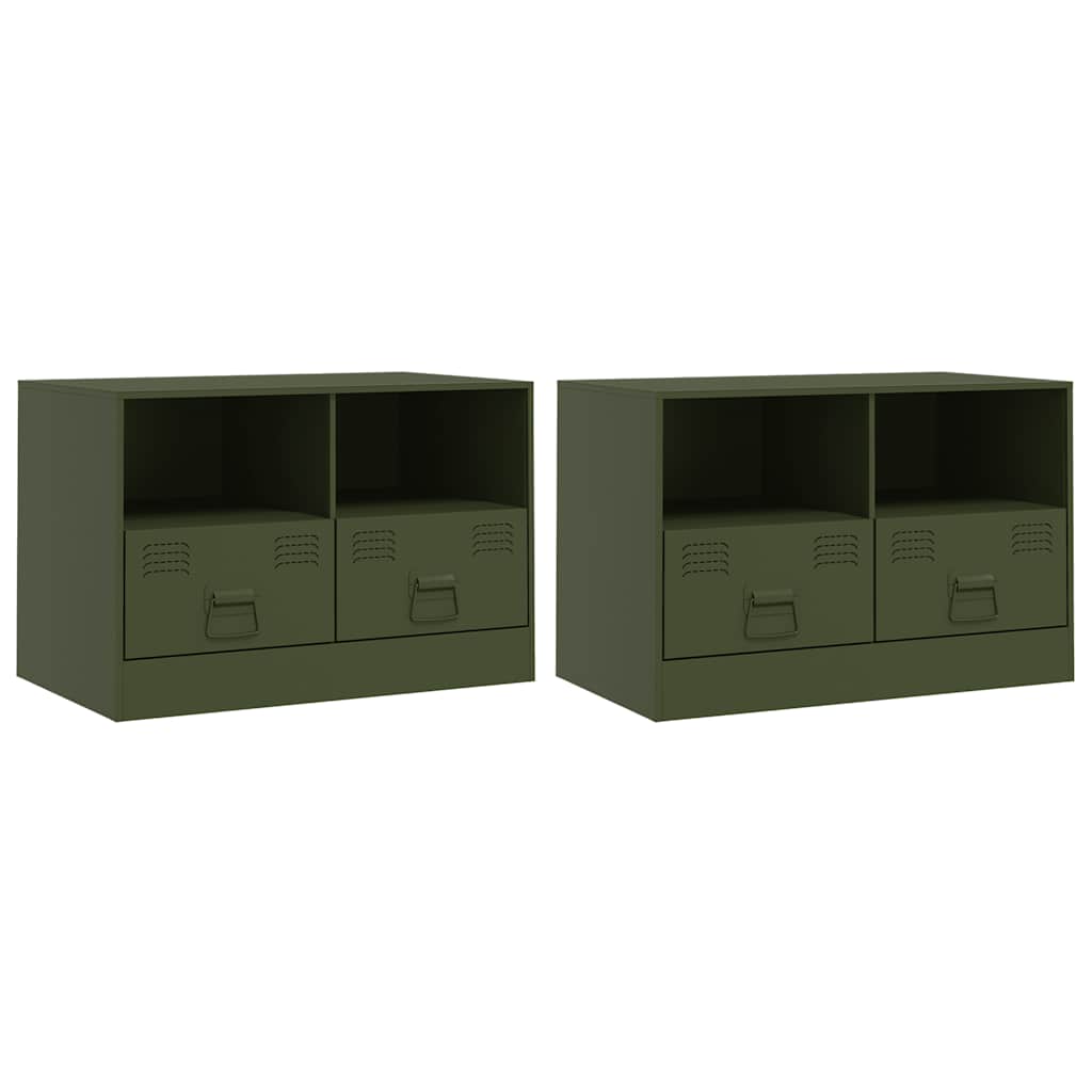 Tv Cabinets 2 Pcs 67X39X44 Cm Steel