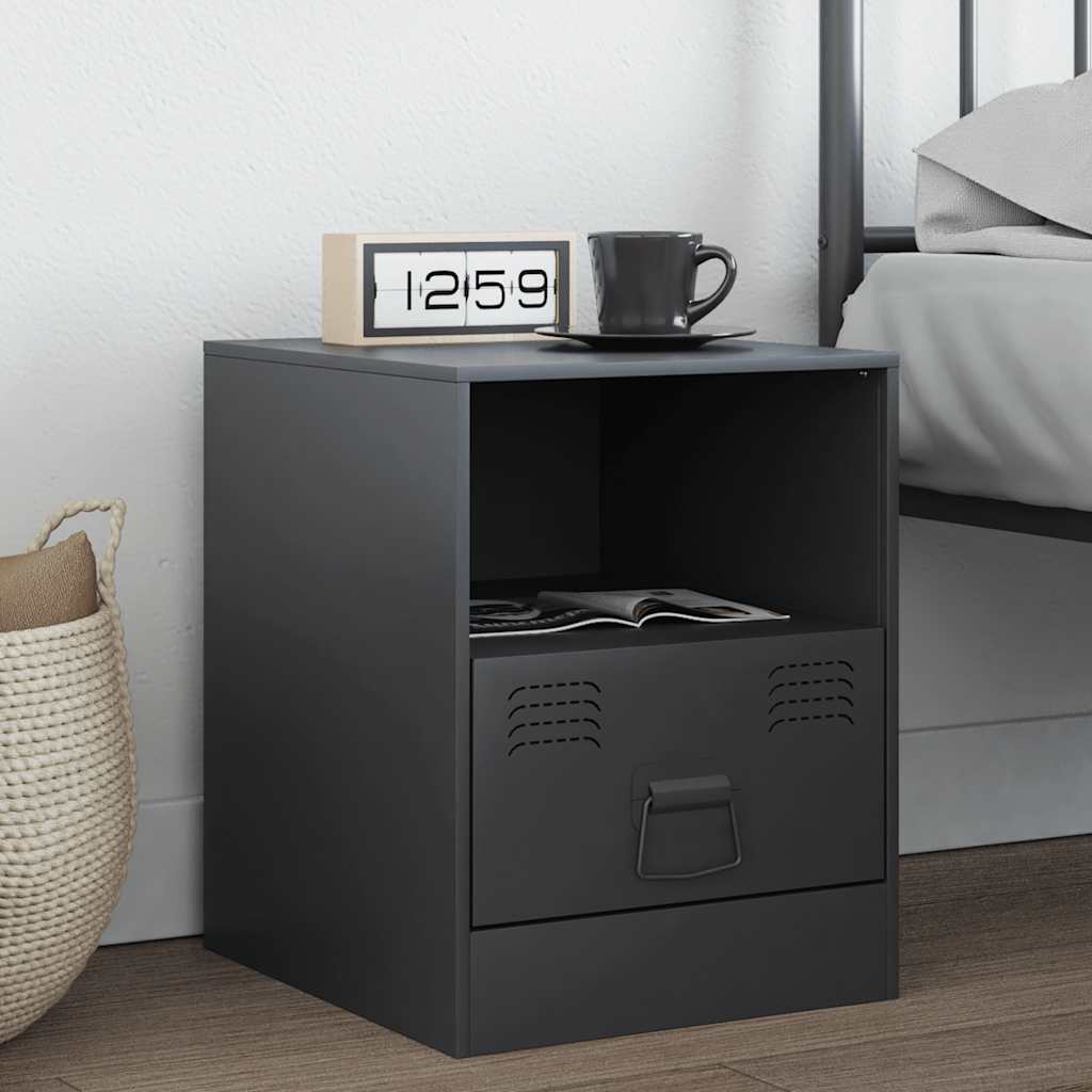 Bedside Cabinet 34.5X39X44 Cm Steel