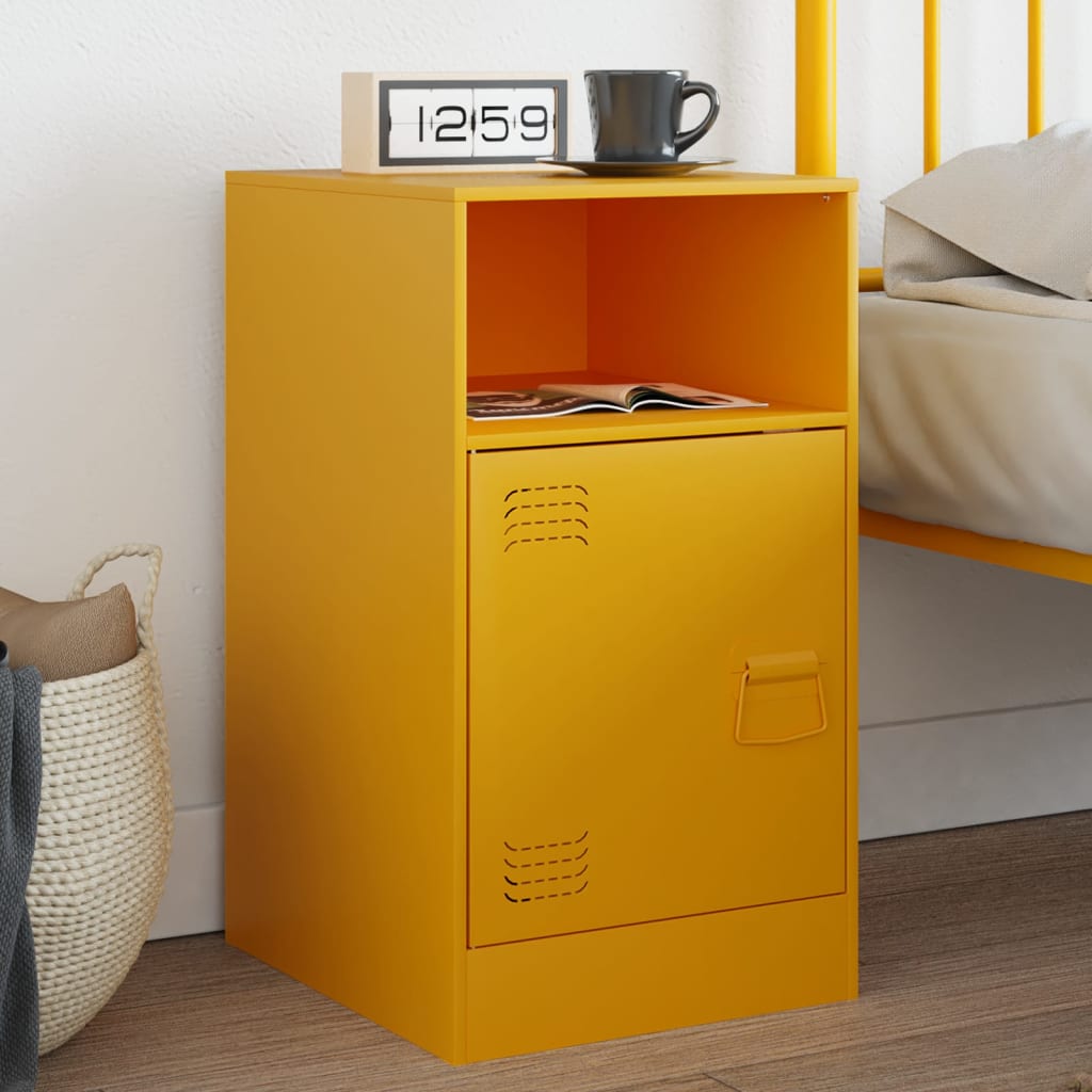 Bedside Cabinets 2 Pcs 34.5X39X62 Cm Steel