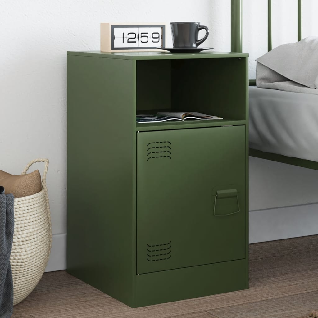 Bedside Cabinets 2 Pcs 34.5X39X62 Cm Steel