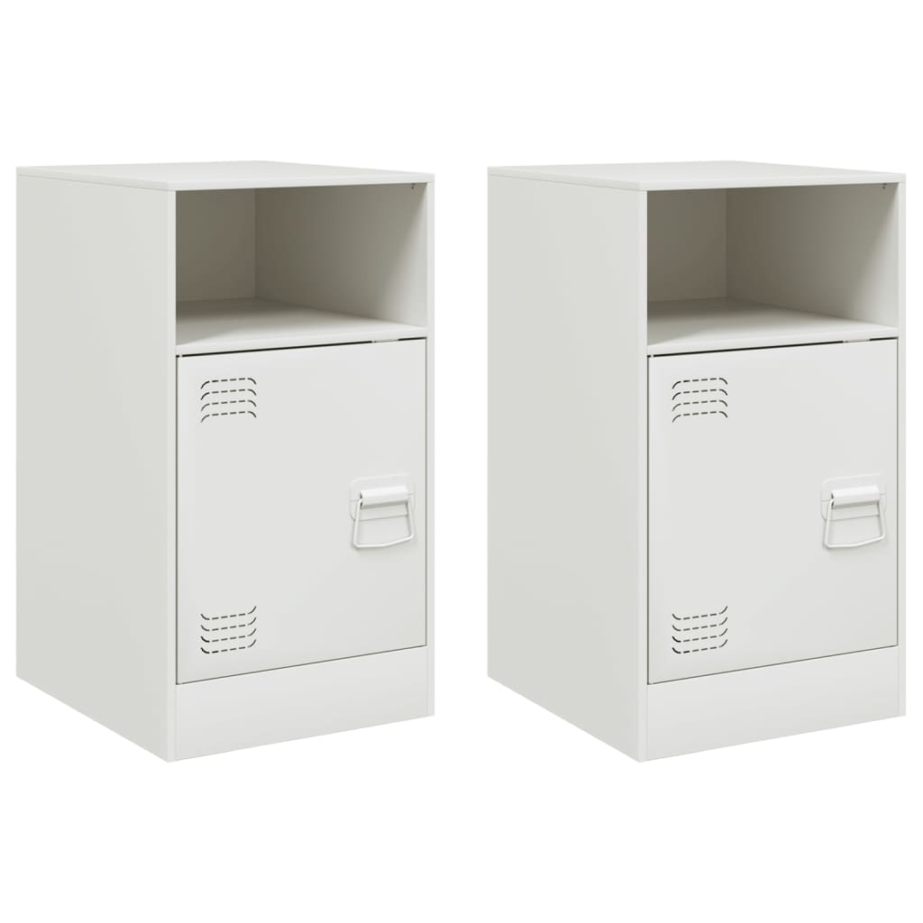 Bedside Cabinets 2 Pcs 34.5X39X62 Cm Steel