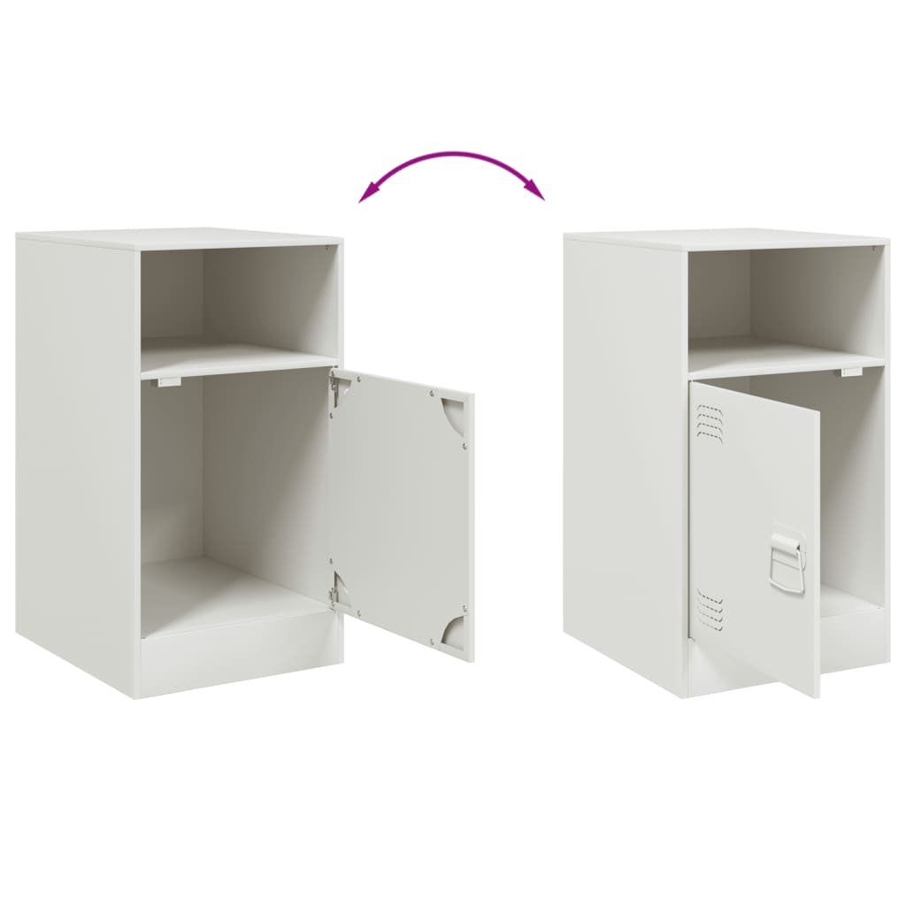 Bedside Cabinets 2 Pcs 34.5X39X62 Cm Steel
