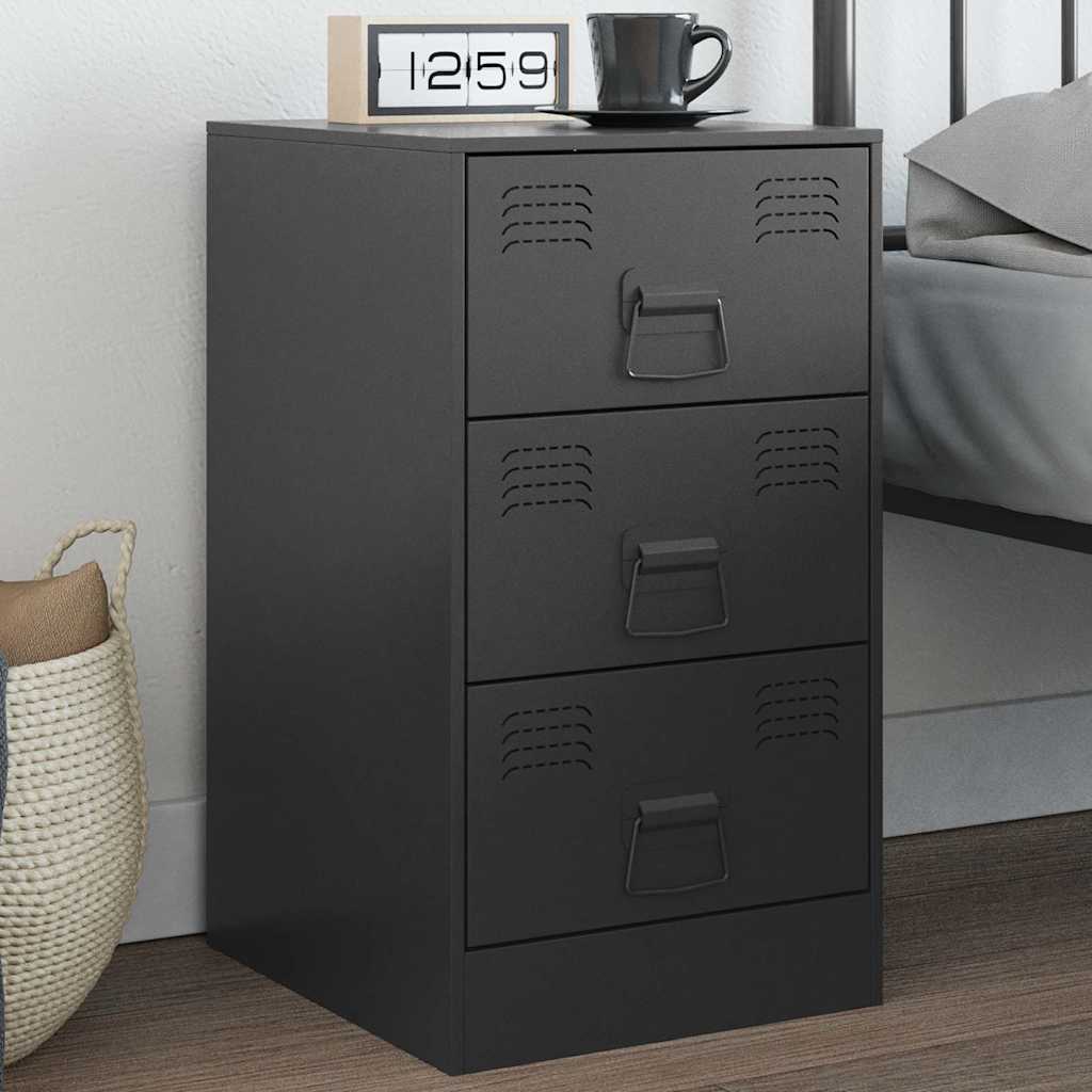 Bedside Cabinet 34.5X39X62 Cm Steel