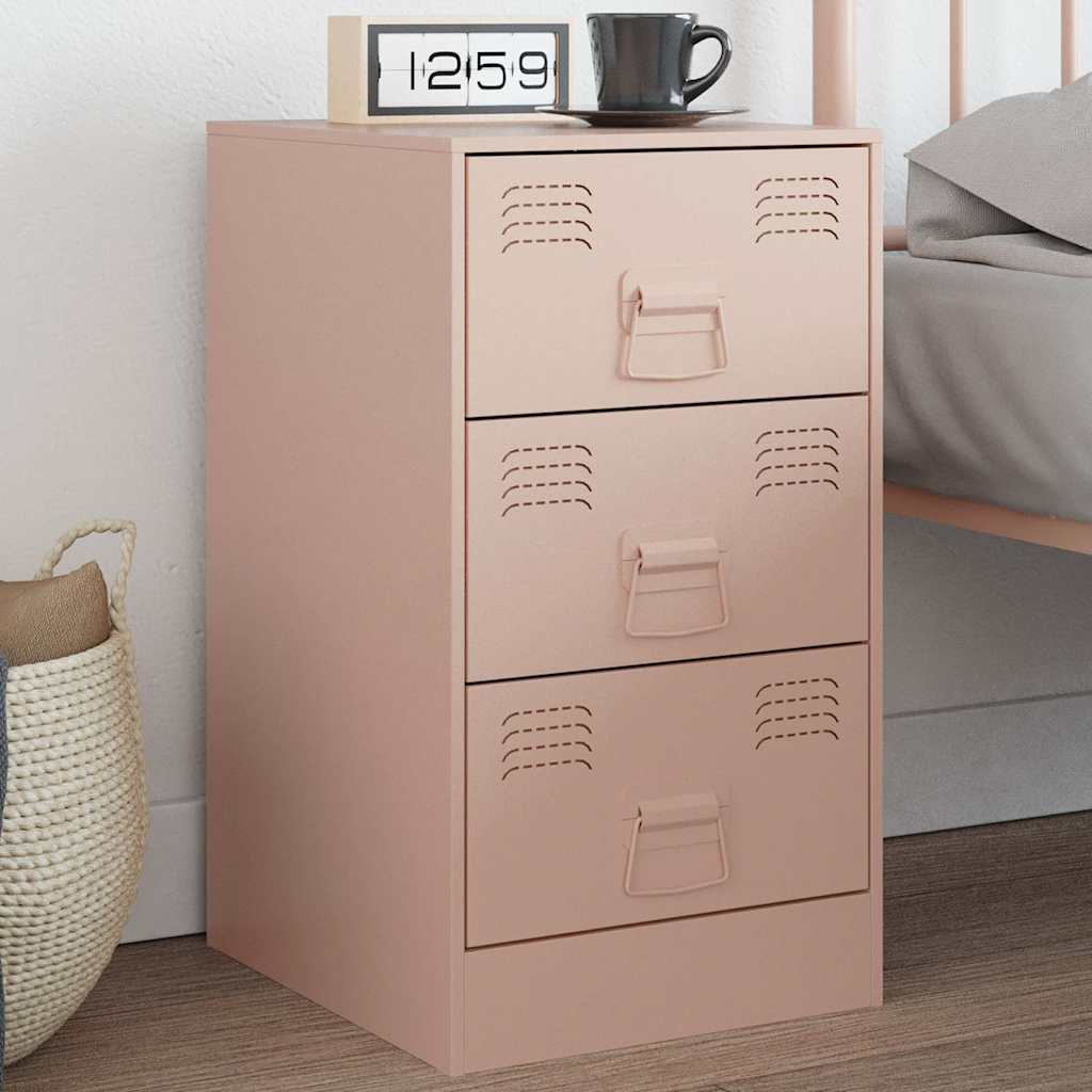 Bedside Cabinet 34.5X39X62 Cm Steel