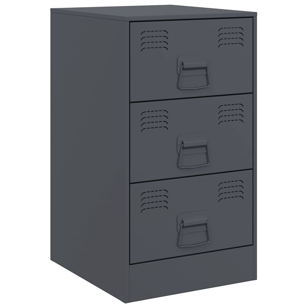 Bedside Cabinet 34.5X39X62 Cm Steel