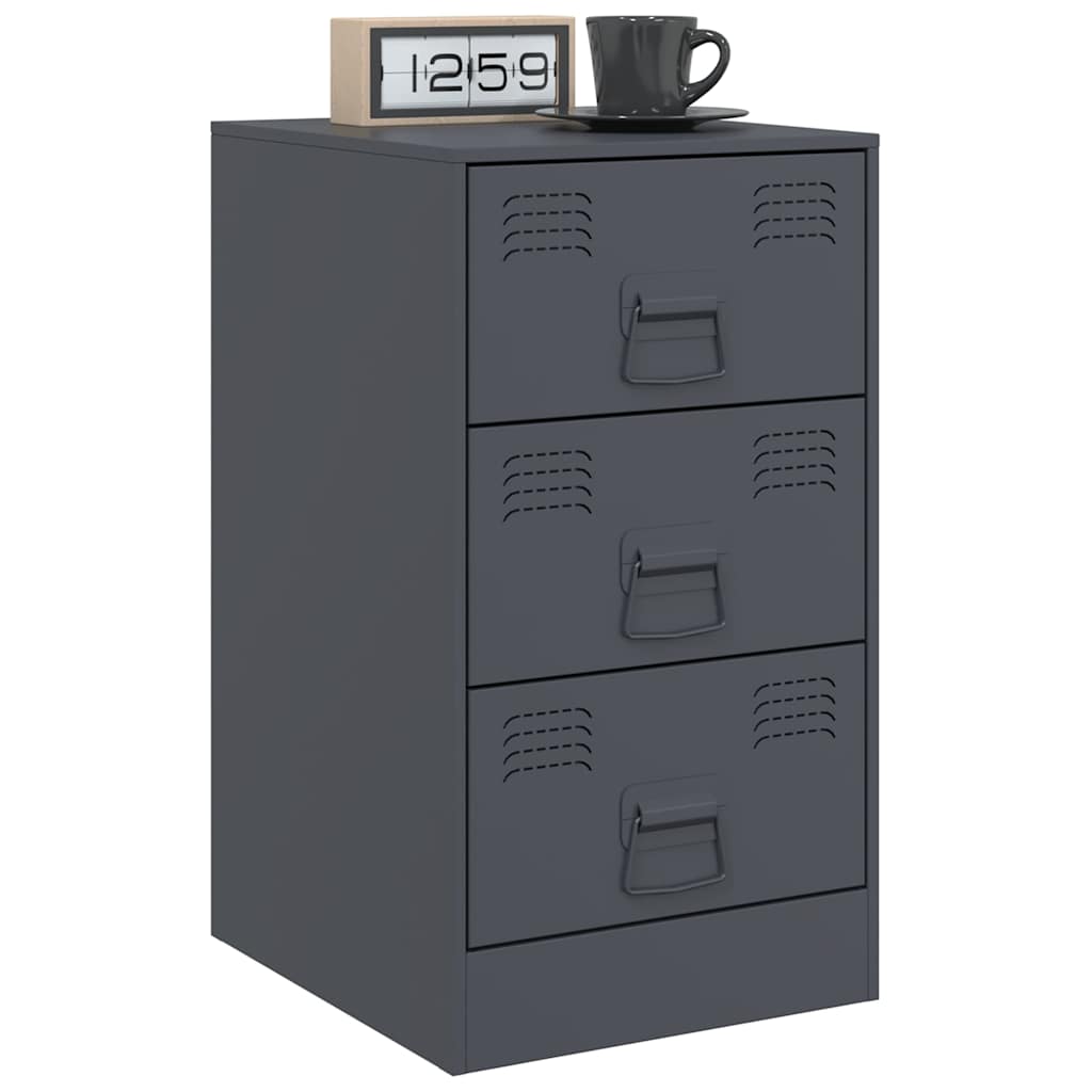 Bedside Cabinet 34.5X39X62 Cm Steel