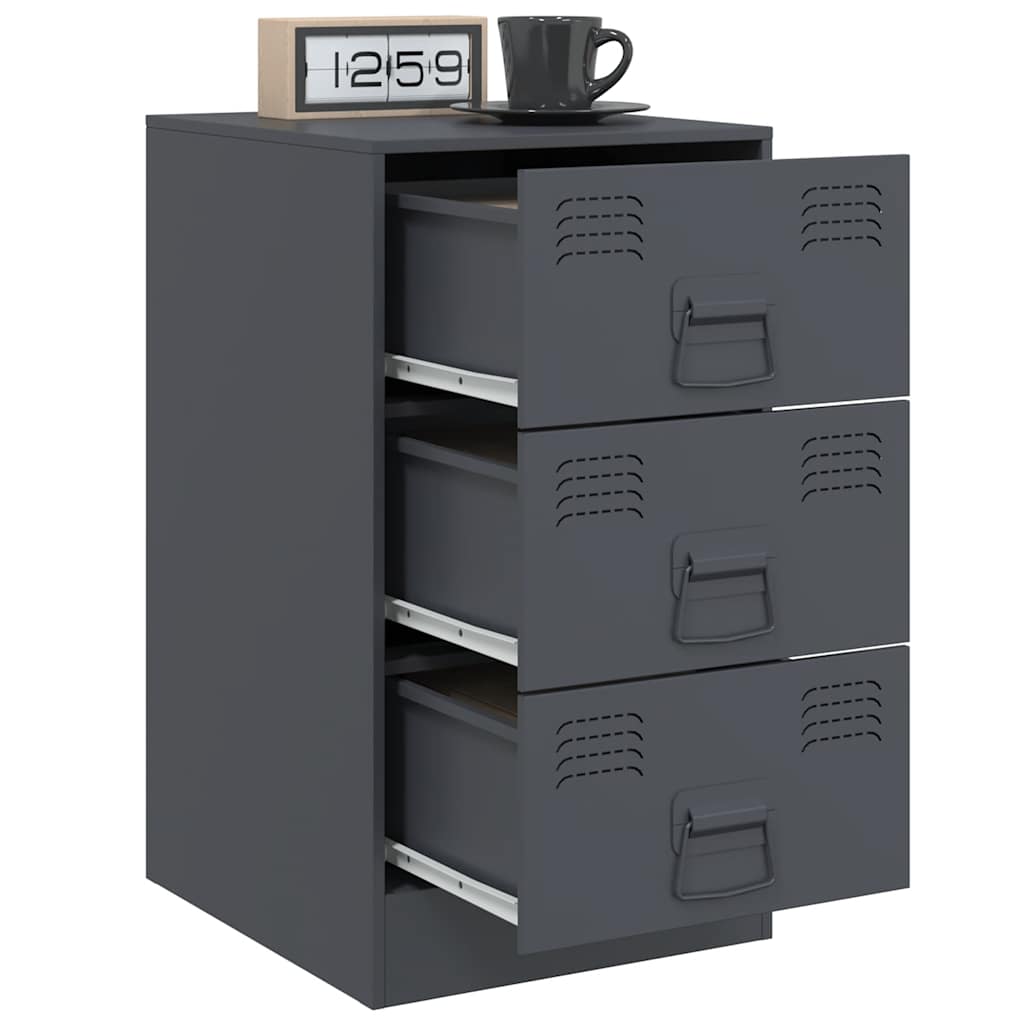 Bedside Cabinet 34.5X39X62 Cm Steel