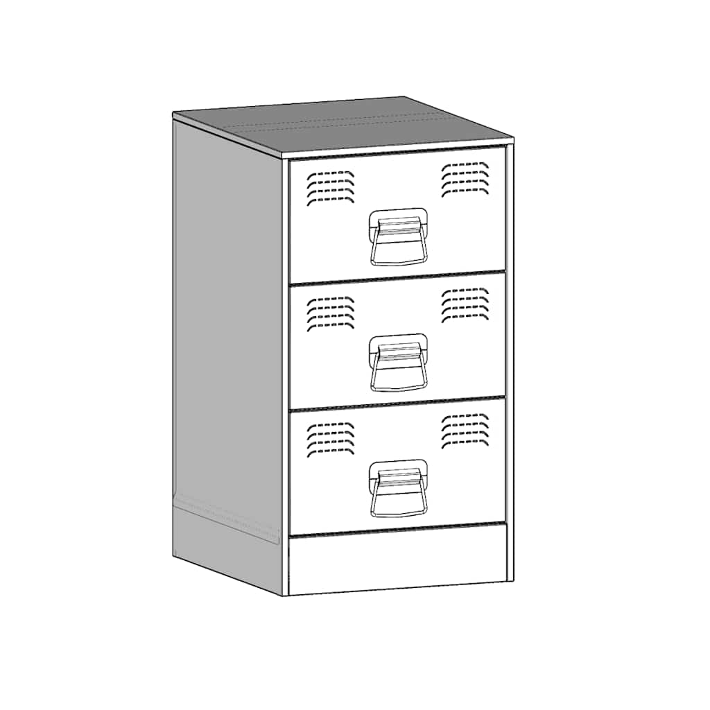 Bedside Cabinet 34.5X39X62 Cm Steel