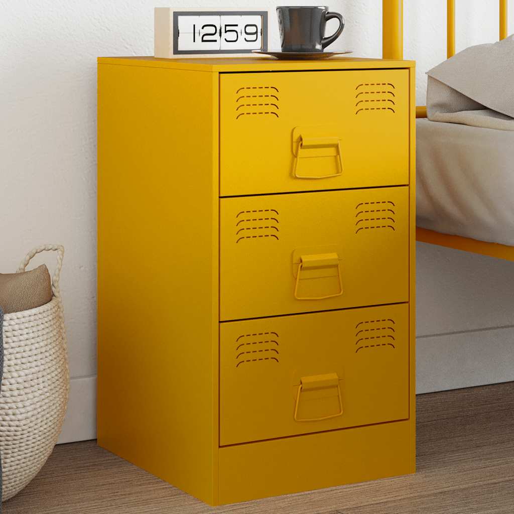 Bedside Cabinet 34.5X39X62 Cm Steel