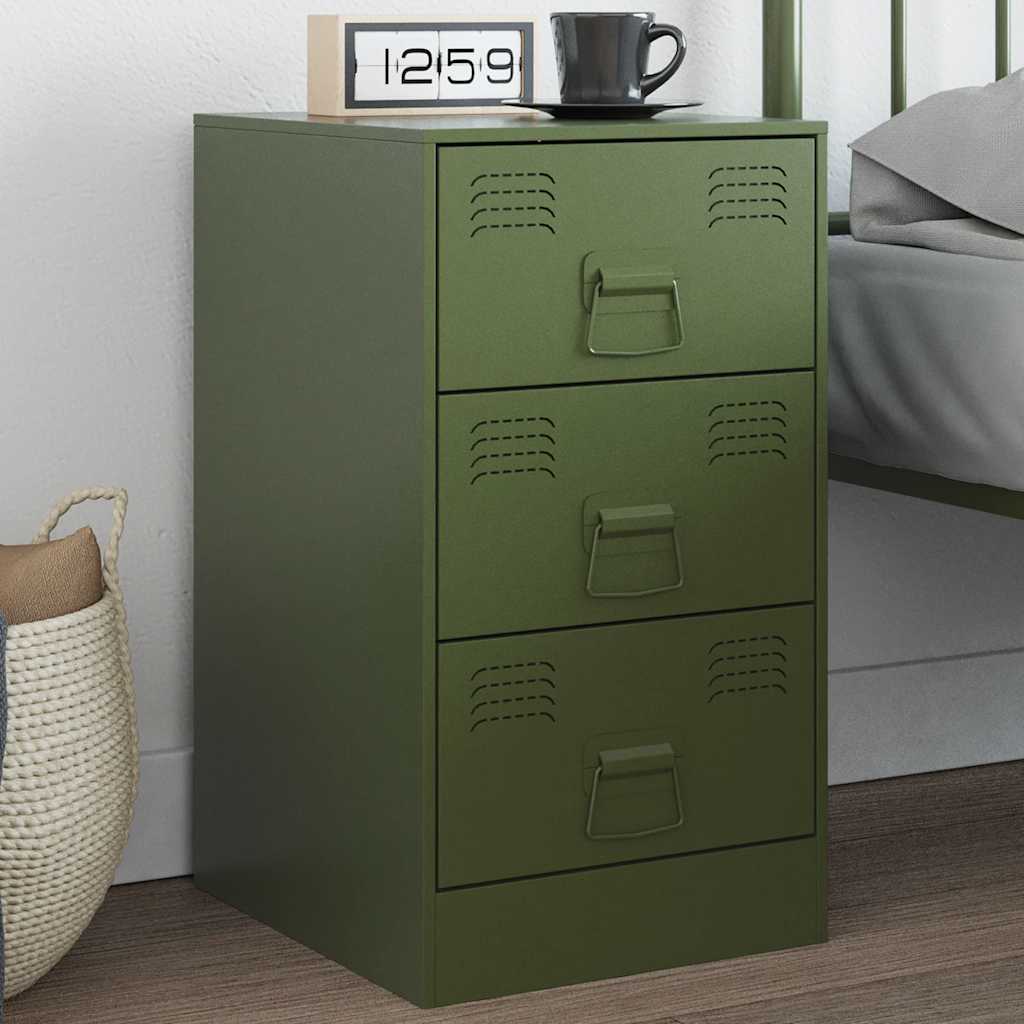 Bedside Cabinet 34.5X39X62 Cm Steel