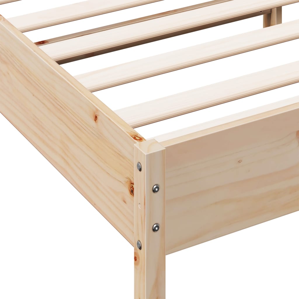 Bed Frame Without Mattress Solid Wood Pine
