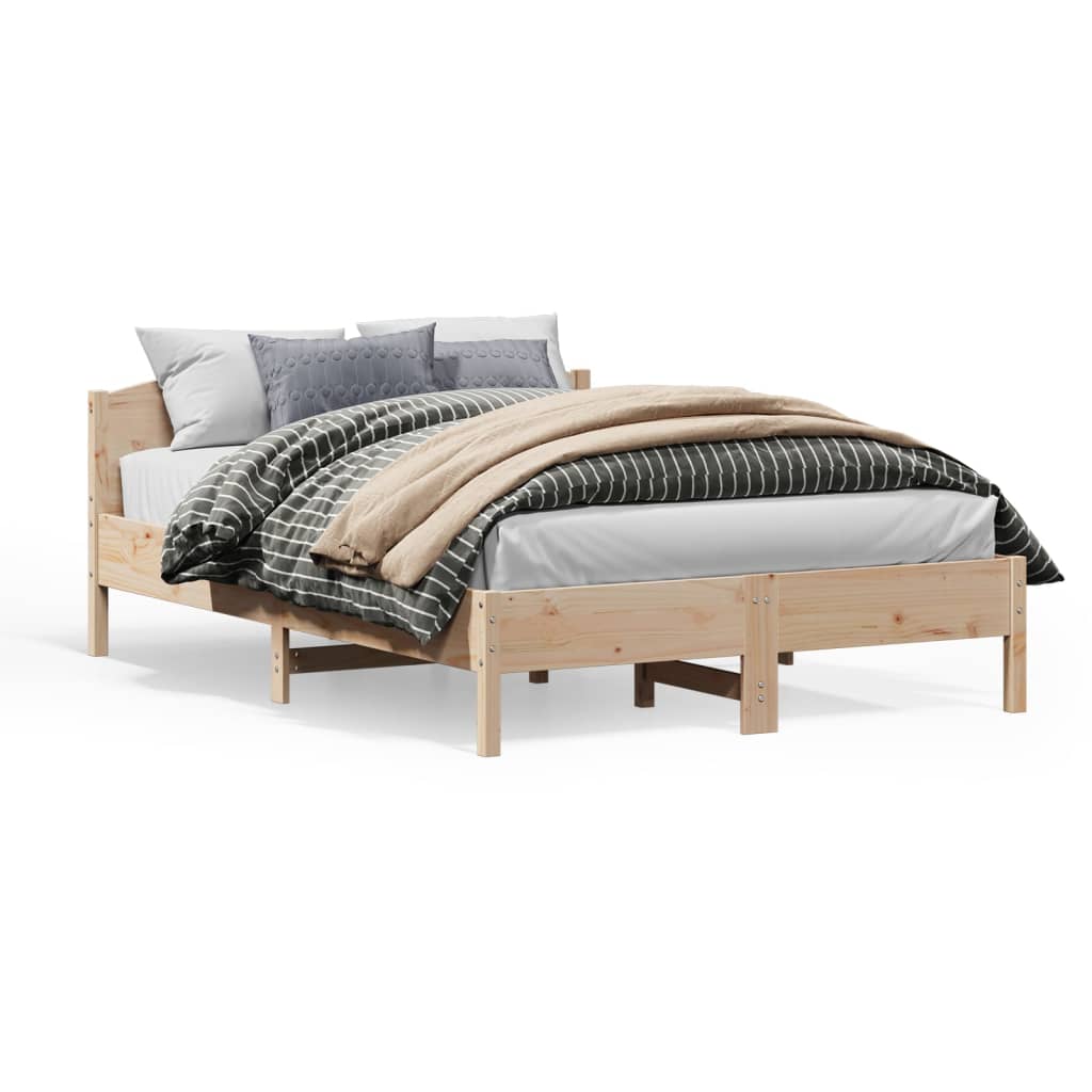 Bed Frame Without Mattress Solid Wood Pine