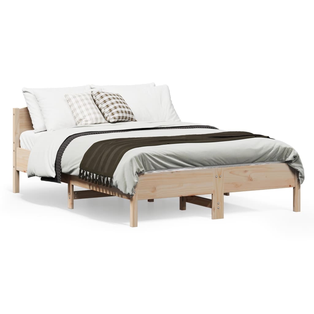 Bed Frame Without Mattress Solid Wood Pine