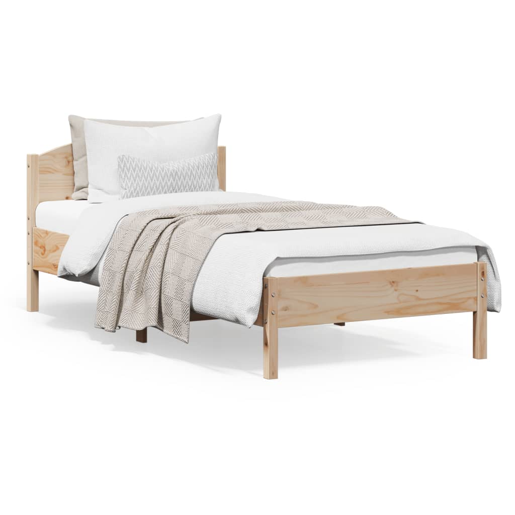 Bed Frame Without Mattress Solid Wood Pine