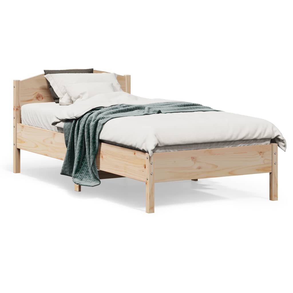 Bed Frame Without Mattress Solid Wood Pine