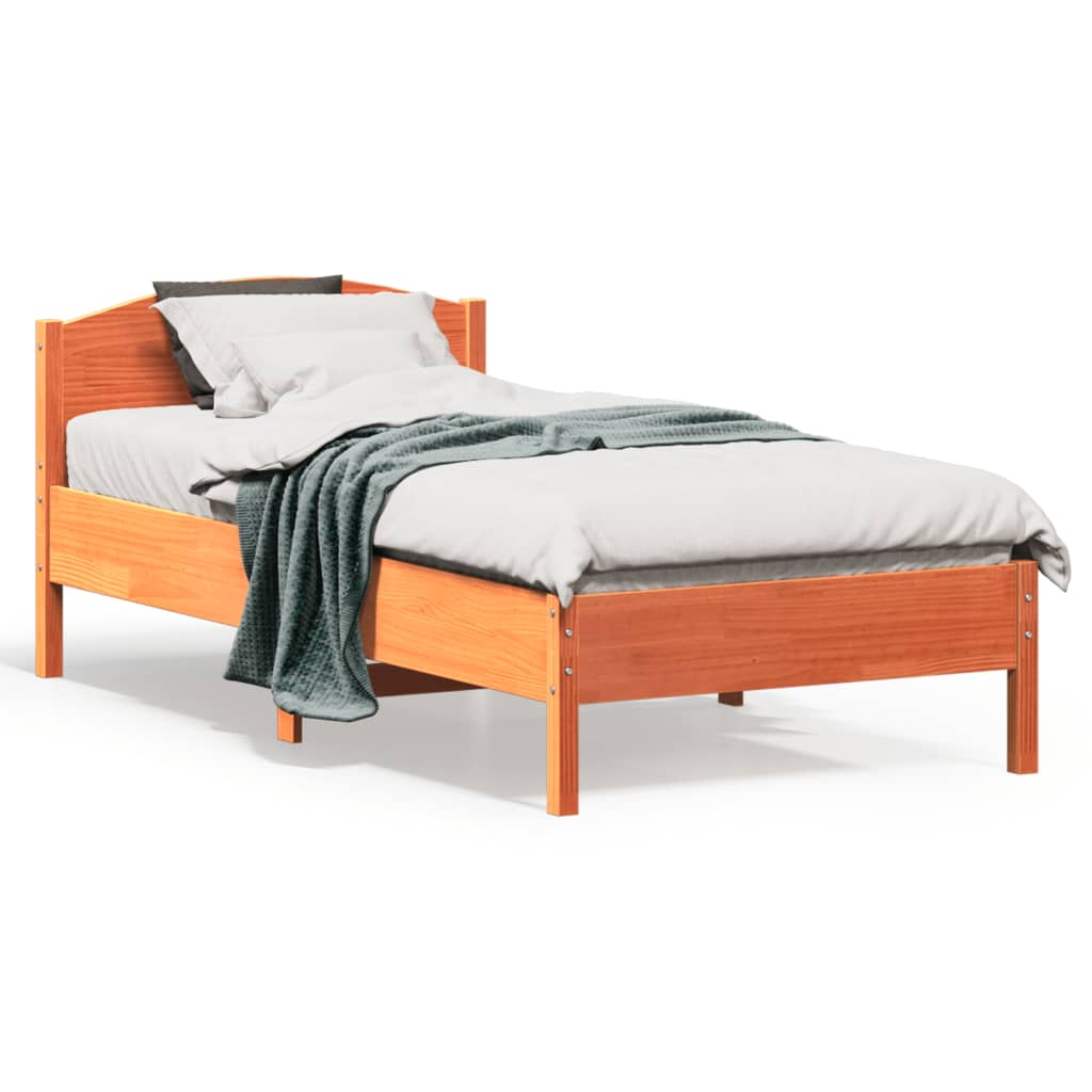 Bed Frame Without Mattress Solid Wood Pine