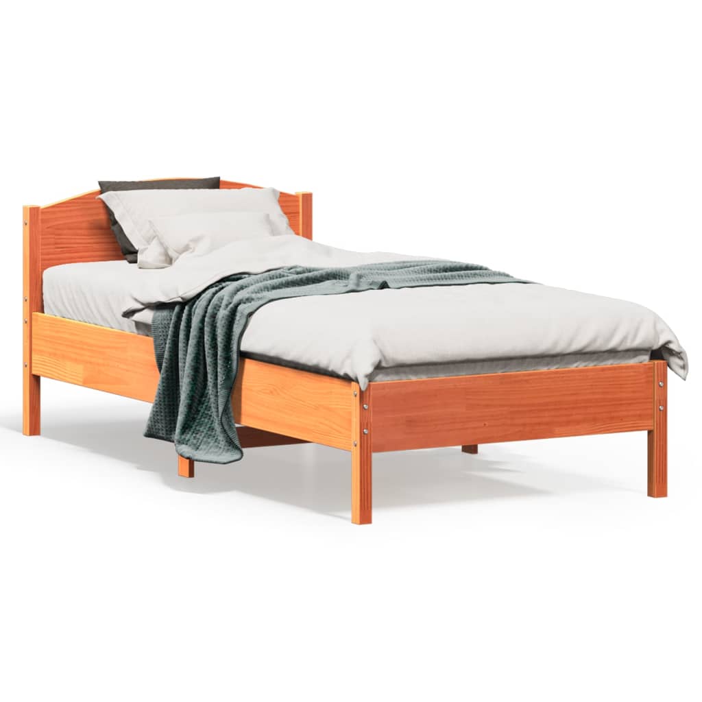 Bed Frame Without Mattress Solid Wood Pine