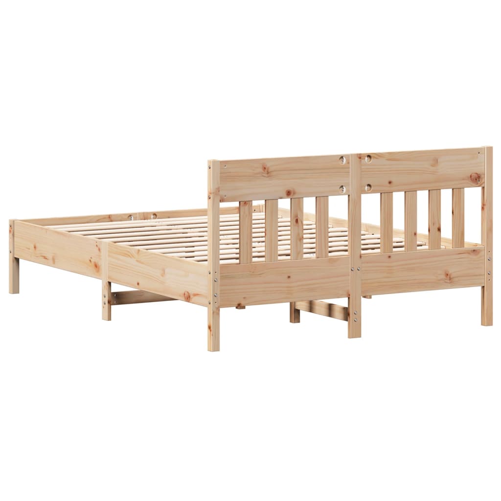 Bed Frame Without Mattress King Size Solid Wood Pine