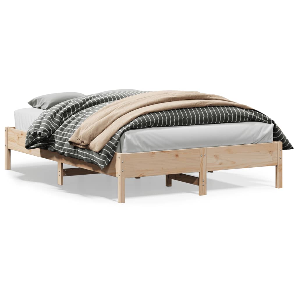 Bed Frame Without Mattress Small Double Solid Wood Pine