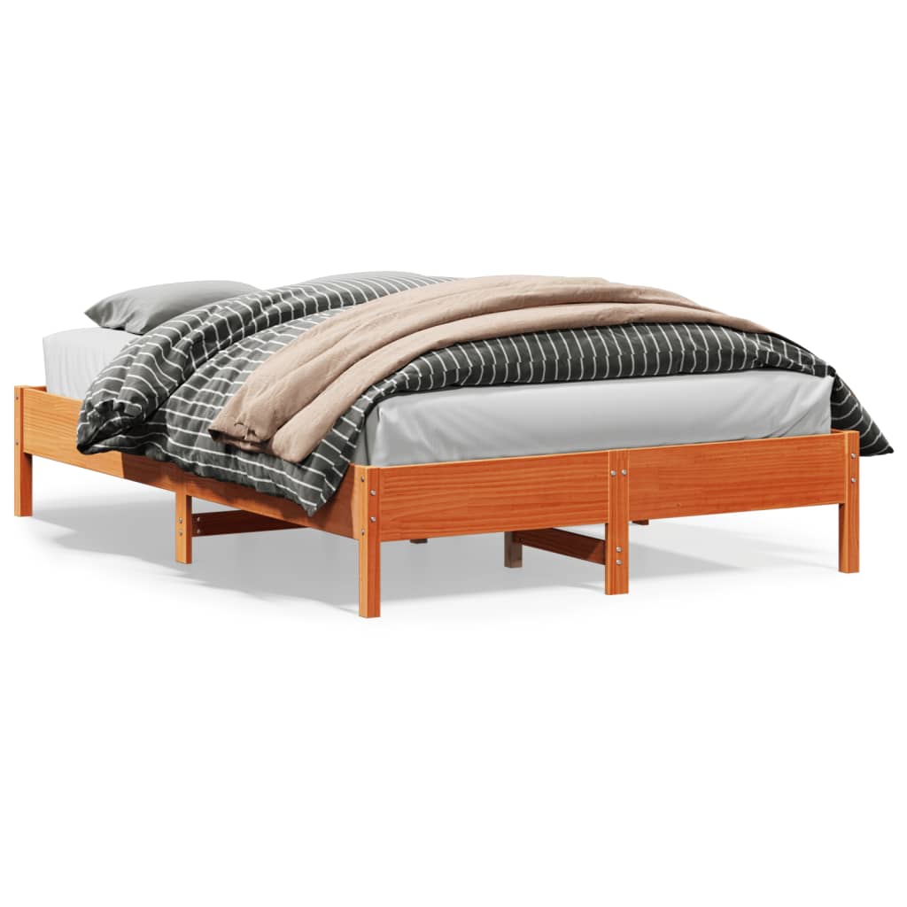Bed Frame Without Mattress Small Double Solid Wood Pine