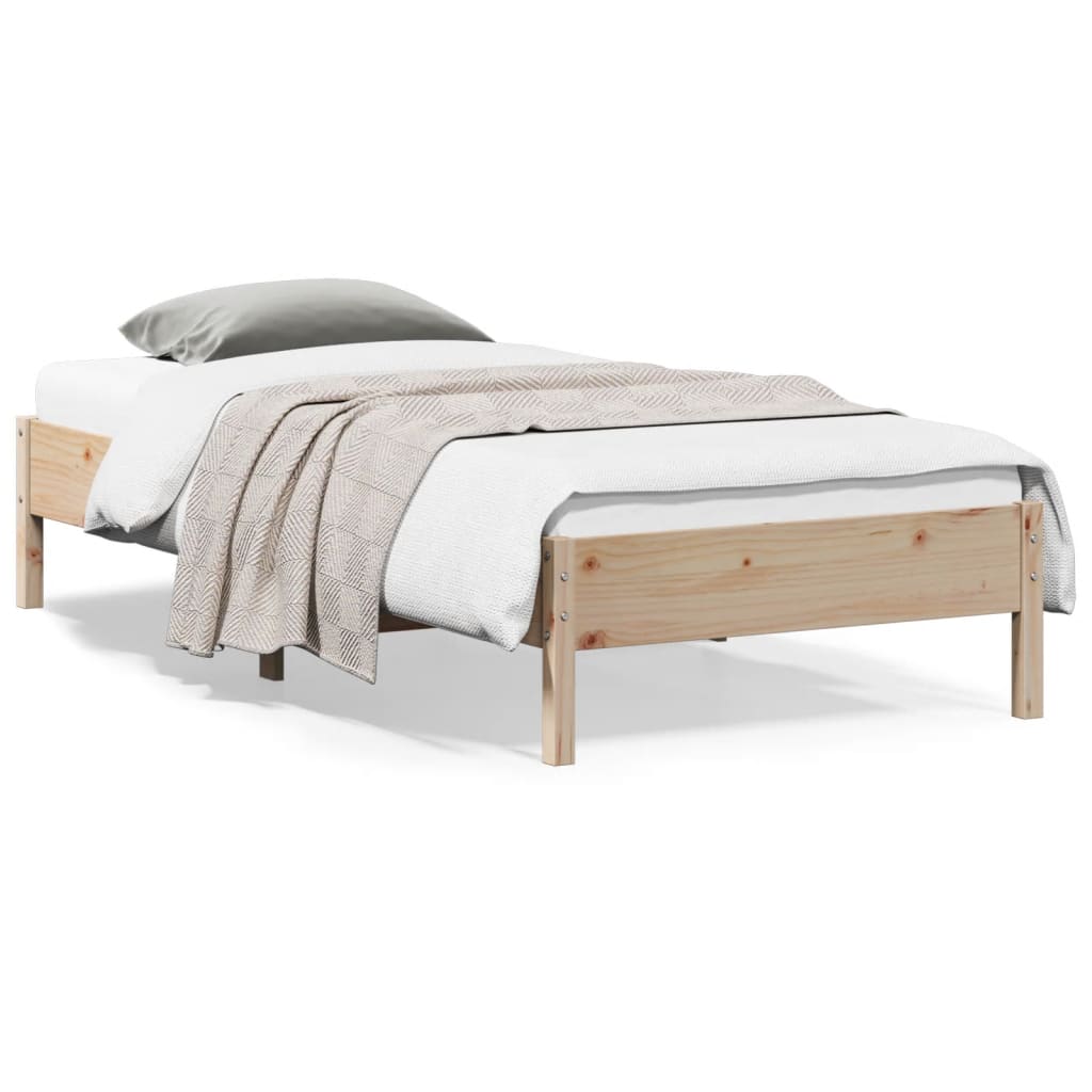 Bed Frame Without Mattress Small Double Solid Wood Pine