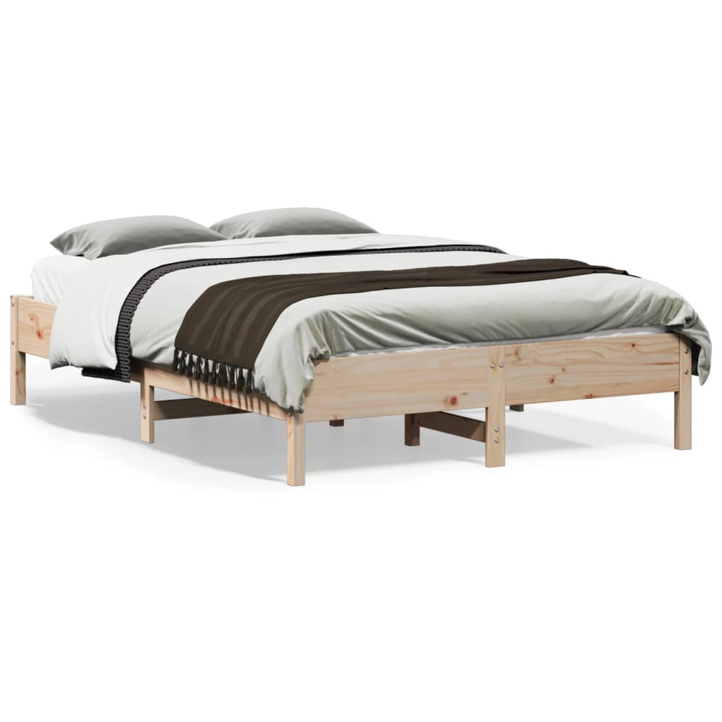 Bed Frame Without Mattress Small Double Solid Wood Pine