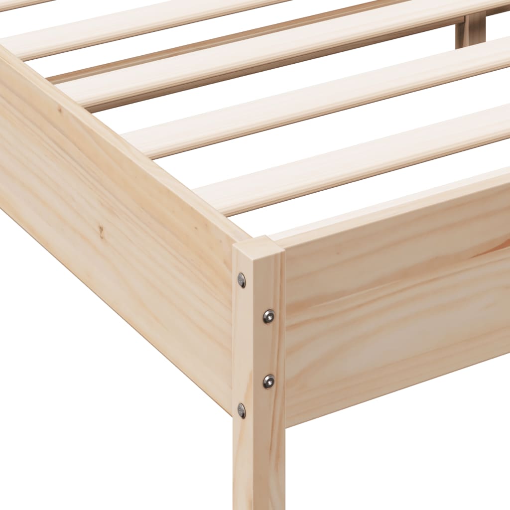Bed Frame Without Mattress Small Double Solid Wood Pine