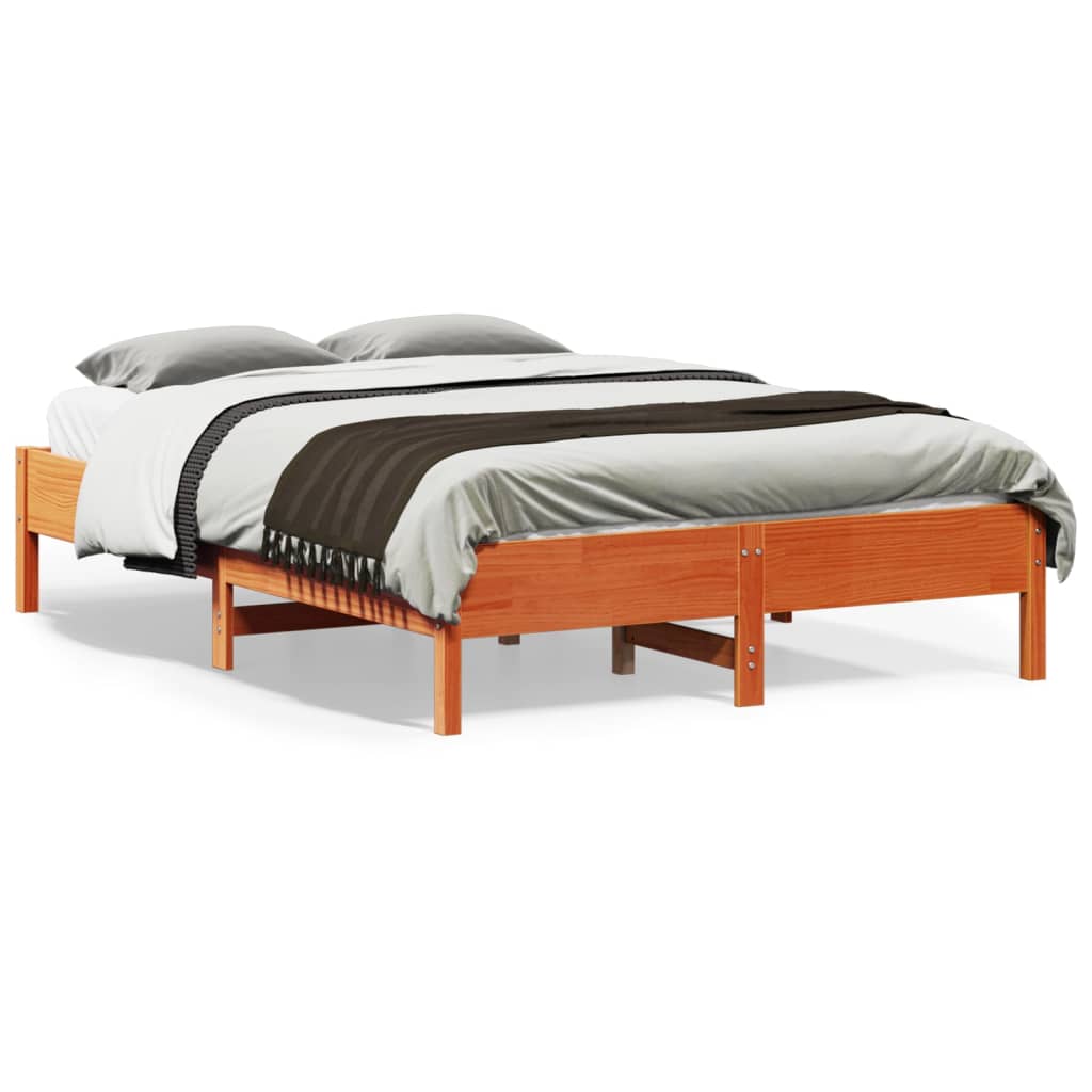 Bed Frame Without Mattress Small Double Solid Wood Pine