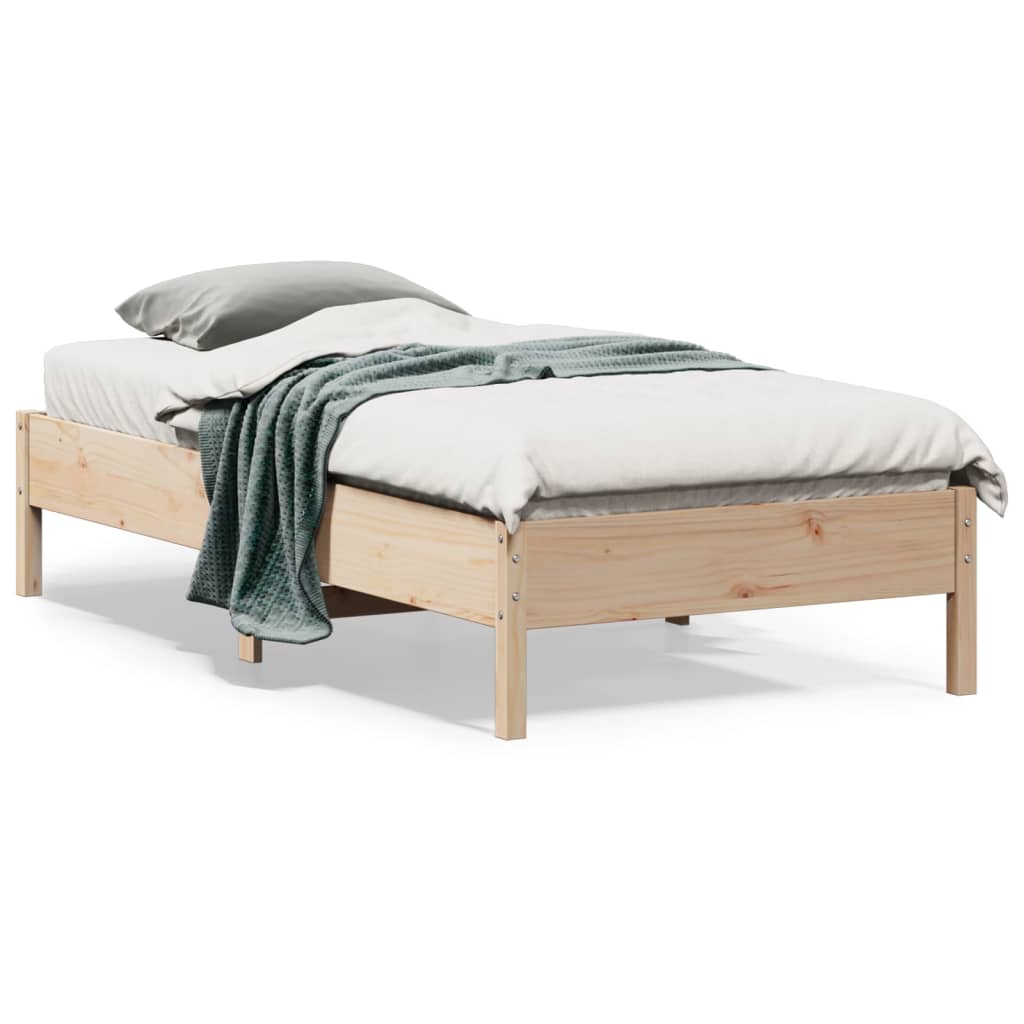 Bed Frame Without Mattress Small Double Solid Wood Pine