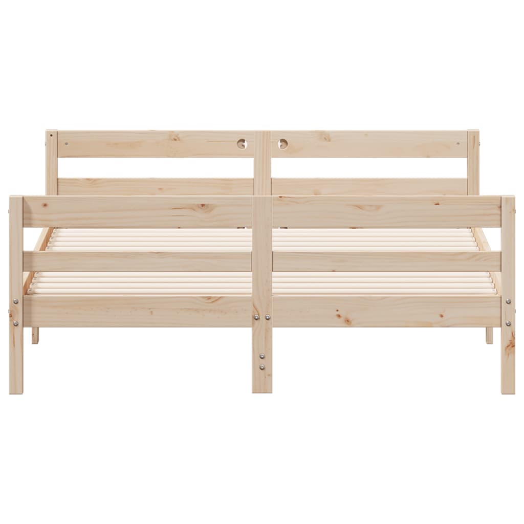Bed Frame Without Mattress Solid Wood Pine