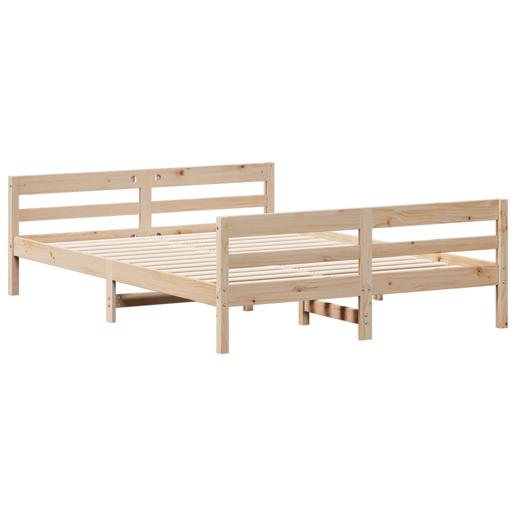 Bed Frame Without Mattress Solid Wood Pine