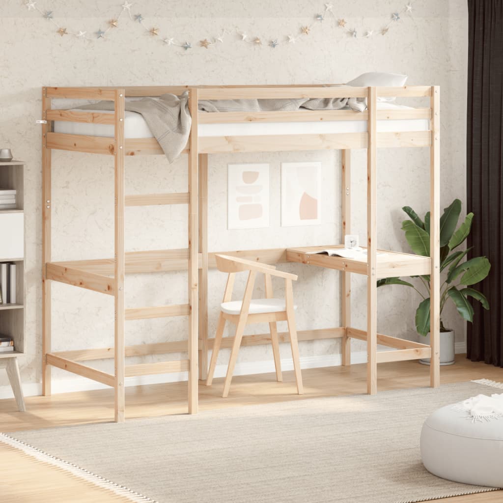 Loft Bed Without Mattress Solid Wood Pine