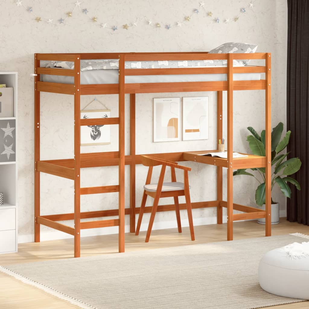 Loft Bed Without Mattress Solid Wood Pine
