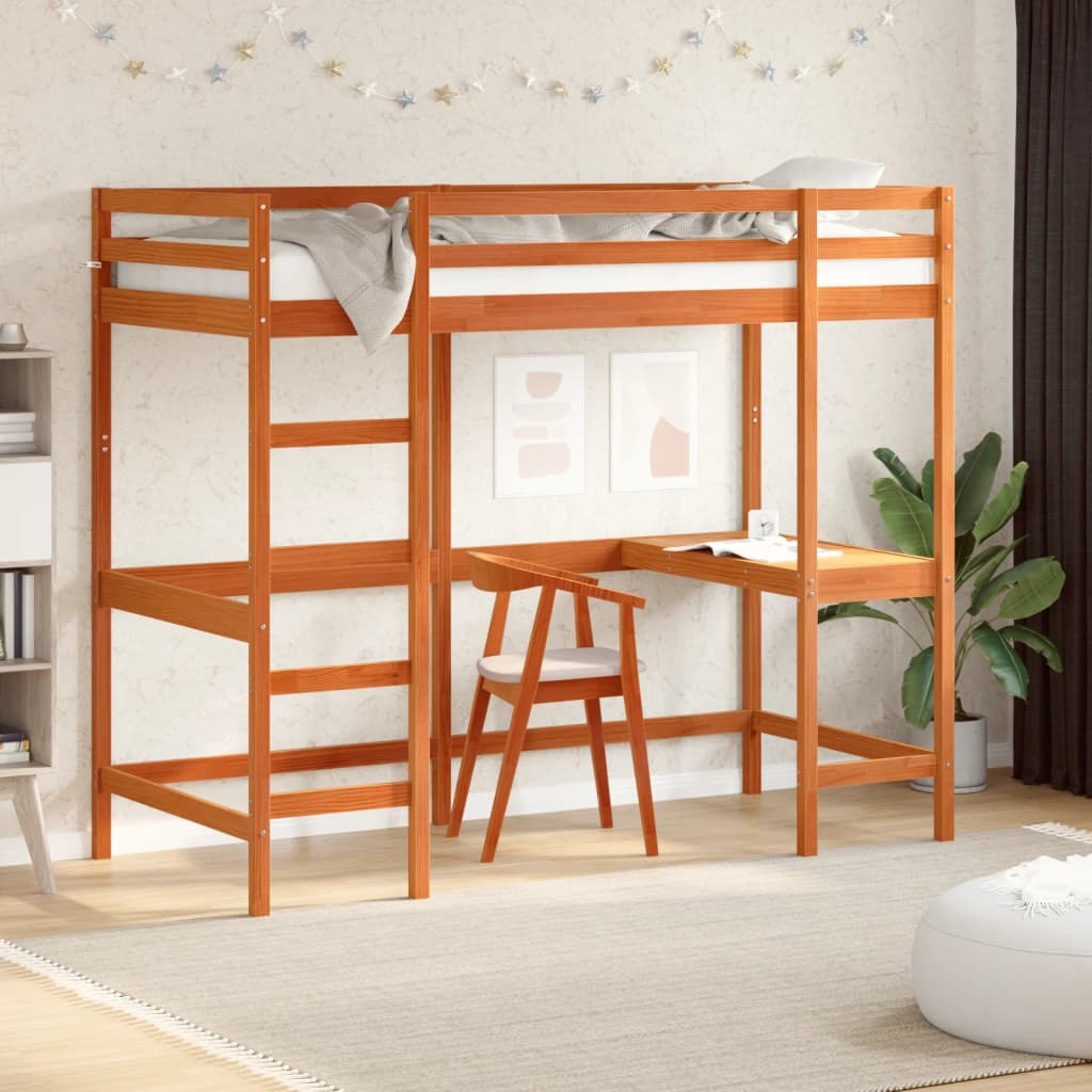 Loft Bed Without Mattress Solid Wood Pine
