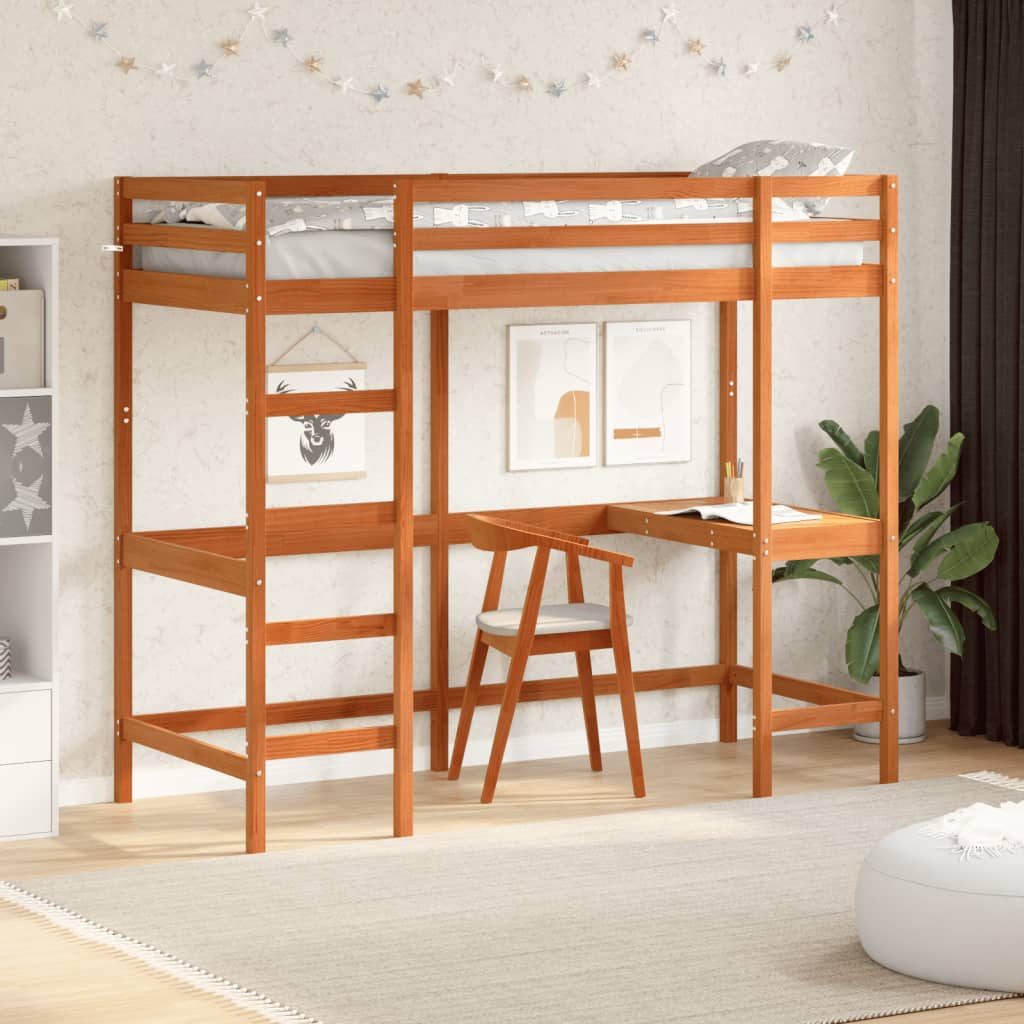 Loft Bed Without Mattress Solid Wood Pine