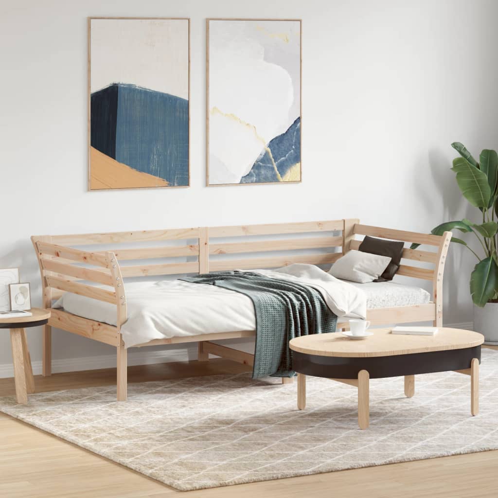 Day Bed Without Mattress Wax Small Single Solid Wood Pine